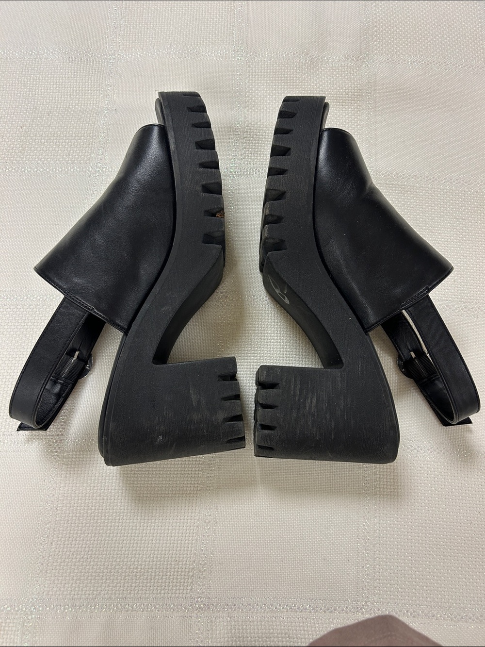 Madden Girl Black Open-Toe Slingback Leather Mules image 4
